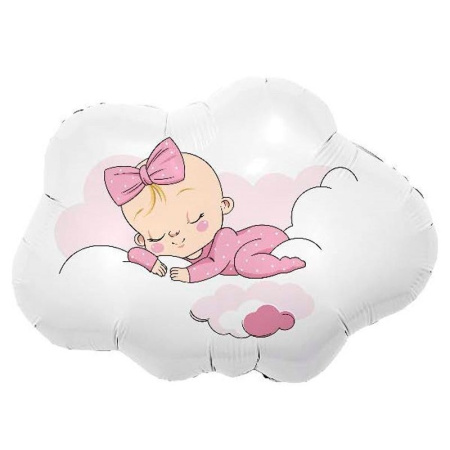 Шар воздушный "Малышка в облаках" 66 см. фольгир., (225965)