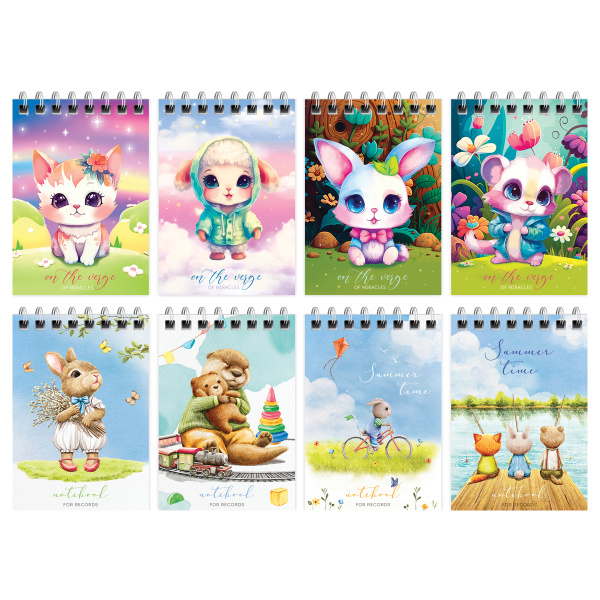 Блокнот BG А7 40л. "Милые животные" гребень, Б7гр40 12758