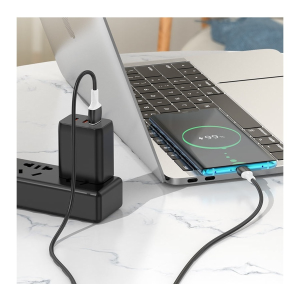 Кабель USB Type-C (m) - USB(m)  BOROFONE BX84, 1м, 3A, 60W, черный