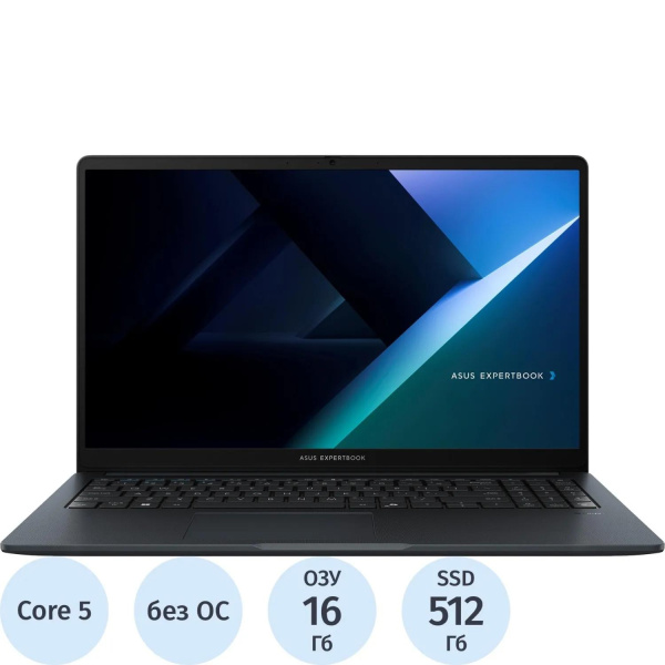 Ноутбук ASUS ExpertBook Essential B1503CVA-S77900 Intel Core 5 120U 16GB 512GB M.2 2280 NVMe PCIe 4.0 SSD 15.6  FHD 1920X1080 16:9 300nits  Anti-Glare NTSC:45% Wide View Intel UHD Graphics No OS 1.64 Kg