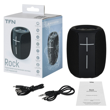 Портативная колонка TFN Rock, Bluetooth 1x5Вт 1200mAh черный