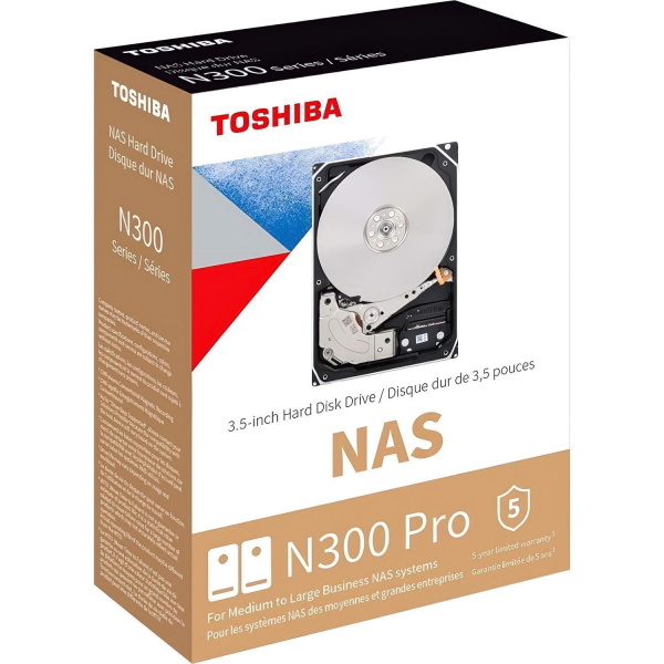 Жесткий диск/ HDD Toshiba N300 PRO NAS SATA3 3.5" 24TB 7200 1024Mb 6Gb/s 1 year warranty (replacement WD241KFGX, ST24000NT002)
