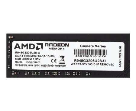 Модуль памяти DDR4 8Гб 3200МГц AMD Radeon R9 (R948G3206U2S-U) CL16