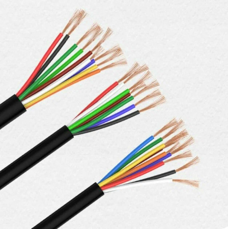 Кабель сигнальной проводки AVVR 10х0.12мм2, черный, медь, ПВХ, круглый, метражом