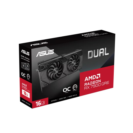 Видеокарта Radeon RX 7900 GRE Asus 16Гб Dual OC GDDR6,256bit,HDMI,3DP (DUAL-RX7900GRE-O16G) ret