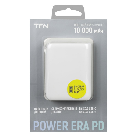 Аккумулятор внешний 10000_mAh TFN Power Era 10 PD белый (TFN-PB-253-WH)
