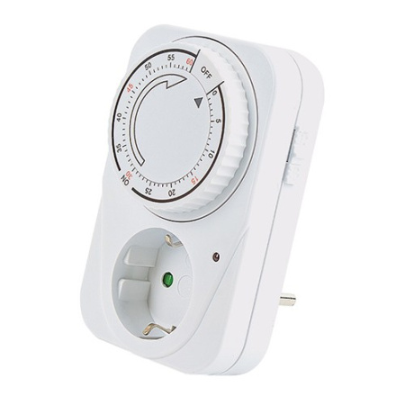 Таймер розетка Robiton ME-04/220в, 16А, обратного отсчета, механический, 0..60минут