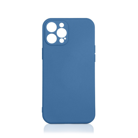 Чехол силиконовый с микрофиброй для iPhone 13 Pro Max DF iOriginal-12 (blue)