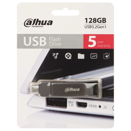 Флеш-накопитель USB3.2+Type C 128Gb Dahua P629 (DHI-USB-P629-32-128GB) металл 150/100 Мб/с