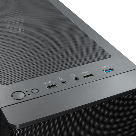 Корпус ATX Б_БП XASTRA A300 0F  Black (USB3.0,Audio,TG+Mesh,черный)[A300-0F]