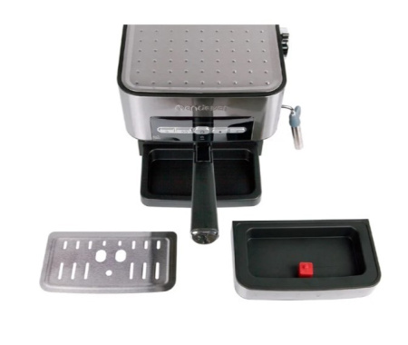 Kофеварка Endever Costa-1065 Silver 850Вт, 1.6л, 20 бар, рожковая, тип кофе: молотый