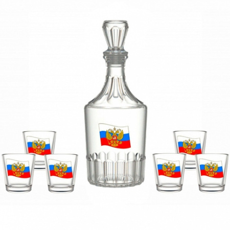 Набор д/вина 7пр Герб на флаге 1231-Д стекло