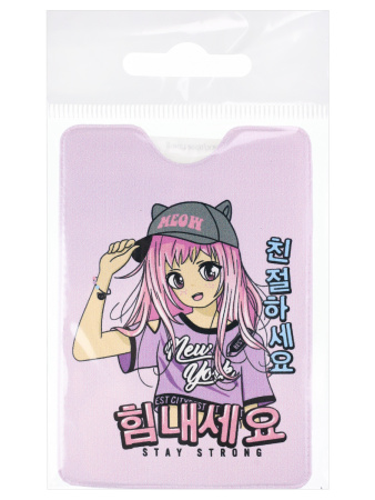 Обложка для проездного билета Миленд "Девочка из аниме" (ОП-7625)