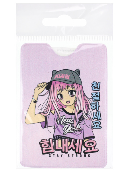 Обложка для проездного билета Миленд "Девочка из аниме" (ОП-7625)