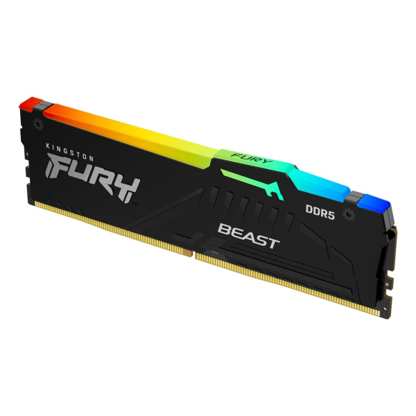 Память оперативная/ Kingston 32GB 5200MT/s DDR5 CL40 DIMM FURY Beast RGB
