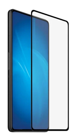 Защитное стекло для Xiaomi Redmi Note 14/Poco F4 GT с цветной рамкой (fullscreen+fullglue) (DF poColor-08) (black)