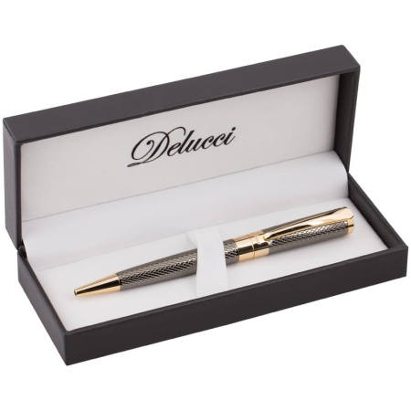 Ручка шариковая Delucci "Allegro" золото/оружейный металл, поворотная (CPs_11406) Ручка шариковая Delucci "Allegro" золото/оружейный металл, поворотная (CPs_11406)