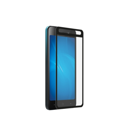 Защитное стекло для Itel A25 с цветной рамкой (fullscreen+fullglue) (DF itColor-02) (black)