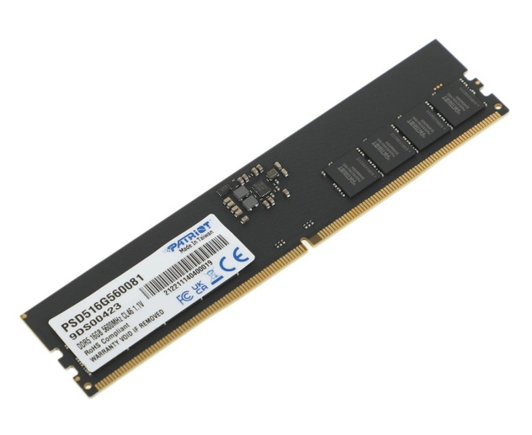 Модуль памяти DIMM DDR5 16Гб 5600МГц Patriot Signature (PSD516G560081) CL46