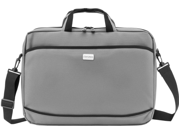 Сумка_для_ноутбука 15.6" Digma R-212 серый/черный полиэстер (R212GBK)