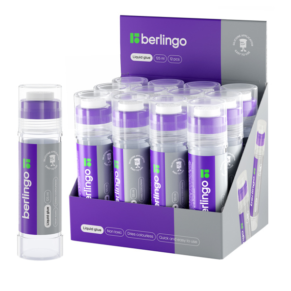 Клей канцелярский BERLINGO 125мл. с апликатором (FNn_06125)