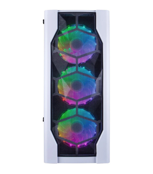Корпус ATX Б_БП 1STPLAYER DK D4 WHITE (USB, Audio, 4x120mm LED, белый)[D4-WH-4G6]