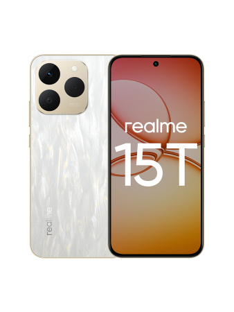 Смартфон Realme 15T 8Гб 256Гб Белый 6.57", AMOLED, 2372*1080, 2*2.5+6*2ГГц, 50+2Мп, 50Мп, NFC, 5G, 7000мАч, And 15