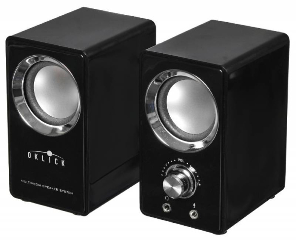 Актив.колонки 2.0 Оклик OK-116 6Вт, пластик, Black