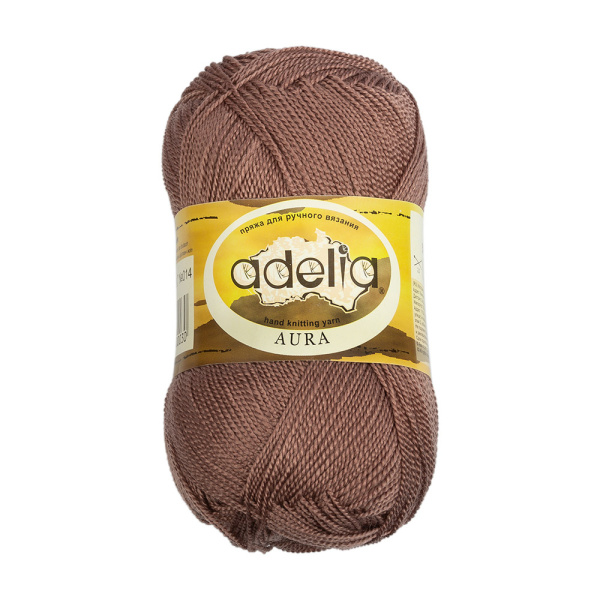 Пряжа ADELIA "AURA" 100% акрил 50 г 250 м ± 5 м №014 серо-коричневый