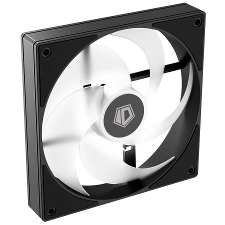 Кулер в корпус 140х140х25 ID-COOLING AS-140-ARGB-K черный (300-1800prm/супертихий/4Pin PWM/3Pin 5V ARGB/72.2 CFM/24.9дБ/подшипник гидродинамический/AR
