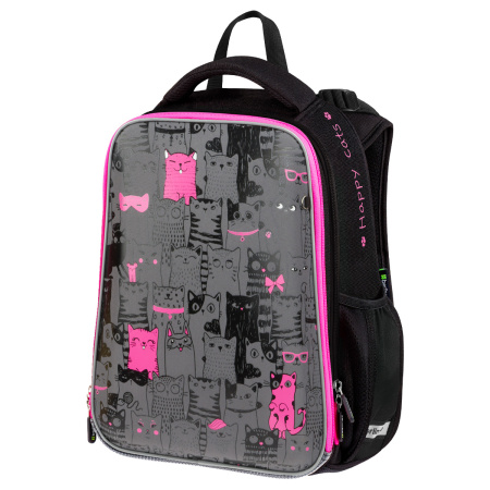 Ранец Berlingo Expert "Happy Cats" 37*28*16см, 2 отделения, 2 кармана RU-EX-1104
