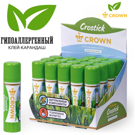 Клей-карандаш Crown "Expert", 08г CG-080