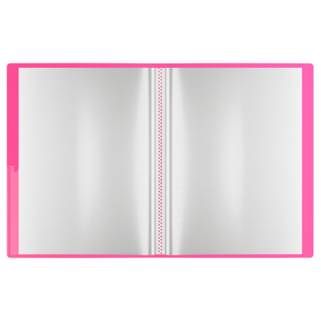 Папка с 20 вкл. BERLINGO "Your Way", 17мм, 600мкм, неон розовый (DB4_20896)