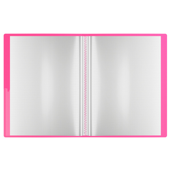 Папка с 20 вкл. BERLINGO "Your Way", 17мм, 600мкм, неон розовый (DB4_20896)