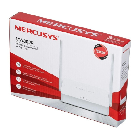 Маршрутизатор Mercusys MW302R 802.11n b/g/n 100_Mbps 2xLAN
