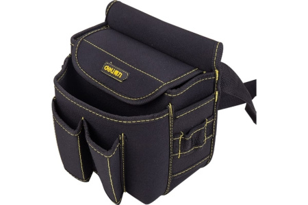 Сумка на пояс монтажника Deli DL-P4  220 x 200 x 140мм, 6 карманов, ткань Оксфорд 600D