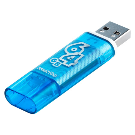 Флеш-накопитель USB2.0 64GB SmartBuy Glossy (SB64GBGS-B) синий