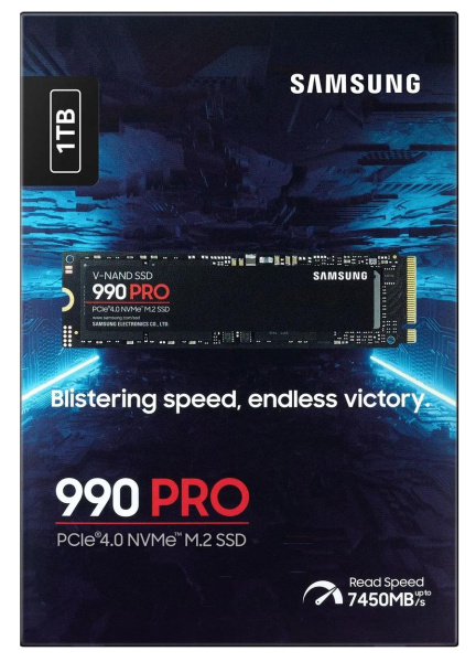 SSD-накопитель M.2 1Тб Samsung 990 PRO [MZ-V9P1T0BW](MLC 3D V-NAND,NVMe,7450/6900 Мб/с)