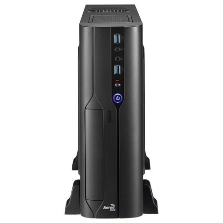 Корпус mATX Б_БП Aerocool CS-101 (USB,Audio,черный,Slim,под БП SFX)
