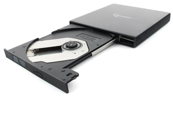 Внешний привод USB2.0 Gembird, черный (DVD-USB-02)