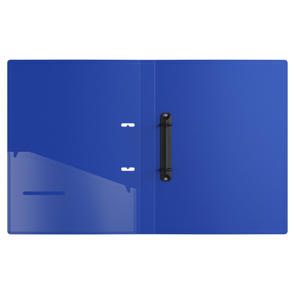 Папка 2 кольца BERLINGO "Your Way" 24мм. 600мкм. синяя (RB4_2D891)