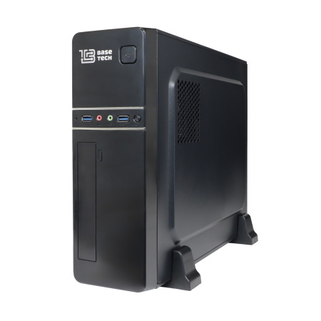 Корпус mATX 400w BaseTech SL-01 (USB3.0, Audio, черный,slim)