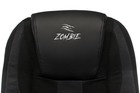 Кресло игровое Zombie 9 черный/серый текстиль/эко.кожа крестовина пластик