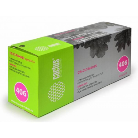 Картридж_лазерный Cactus CS-CLT-M406S (CLT-M406S) для Samsung CLP-360/365/CLX-3300/3305 пурпурный (1000стр.)