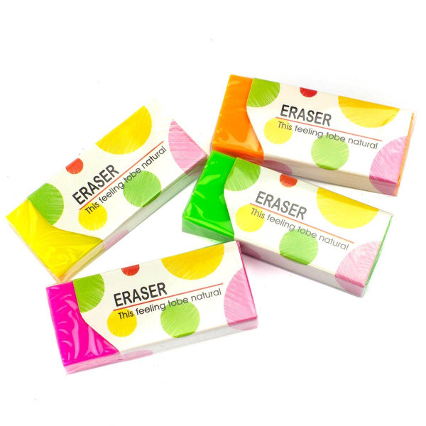 Ластик YALONG из синтетического каучука, неон, ассорти (YL16052)
