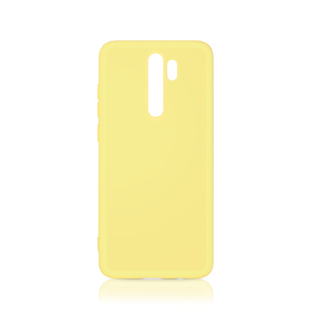 Чехол силиконовый с микрофиброй для Xiaomi Redmi Note 8 Pro DF xiOriginal-03 (yellow)