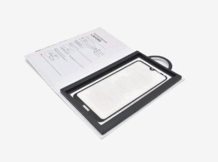 Защитное стекло для Huawei Y7 (2019) с цветной рамкой,(black),полный клей INNOVATION