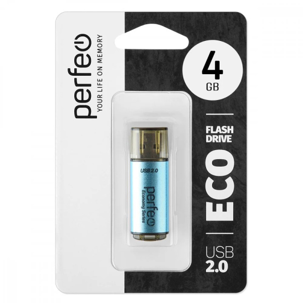 Флеш-накопитель USB2.0 4Gb Perfeo E04 (PF-E04N004ES) синий