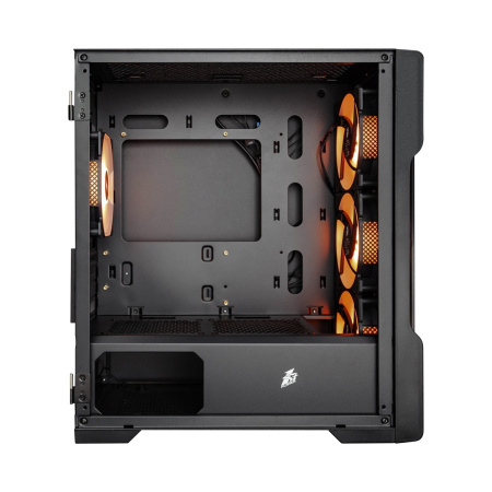 Корпус mATX Б_БП 1STPLAYER TRILOBITE T3-G ARGB Black (1*USB3.0+2*USB2.0, Audio, TG, 4x120mm ARGB, черный)[T3-G-BK-4F2(AP)]