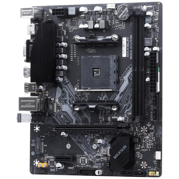 Материнская плата Maxsun MS-Challenger A520M A520, AM4, 2xDDR4, 1*PCIEx16, 1*PCIEx1, 1*M.2, 4*USB3.2Gen1, 6*USB2.0, 3*SATA3.0, 1G, VGA, HDMI, M-ATX, RTL